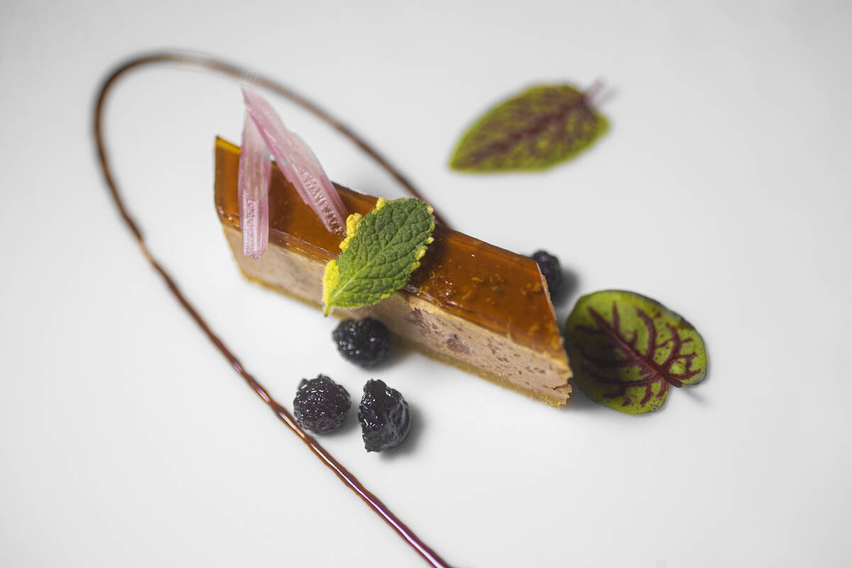 “Gateau” of Hudson Valley foie gras at Le Cirque on Wednesday, Oct. 27, 2021, at ...