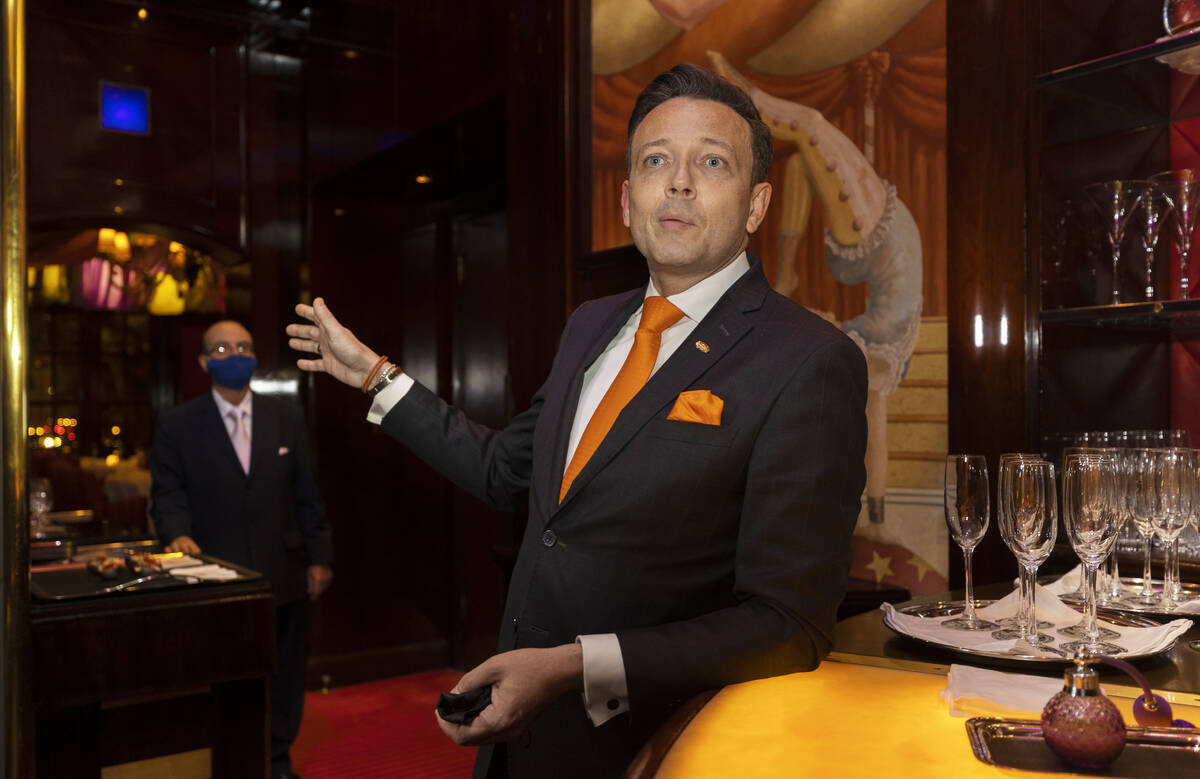 General Manager Gabriel Fontenier at Le Cirque on Wednesday, Oct. 27, 2021, at Bellagio, in Las ...