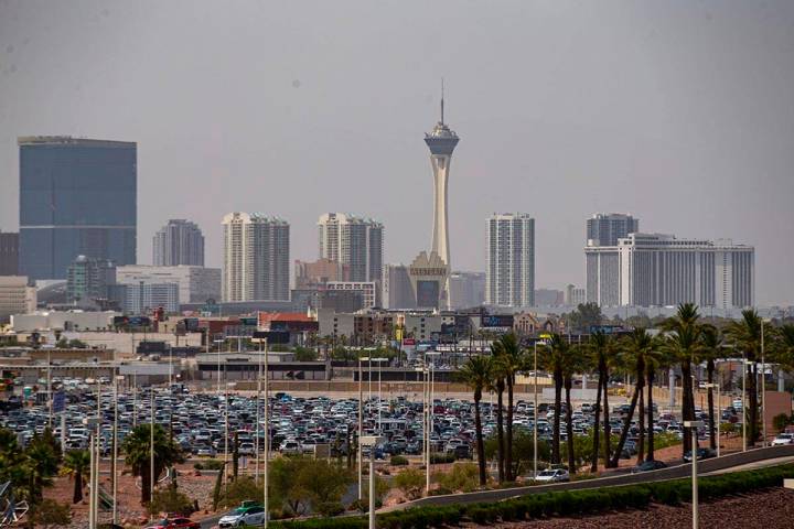 A high of 97 is forecast for Las Vegas on Saturday, May 14, 2022, according to the National Wea ...