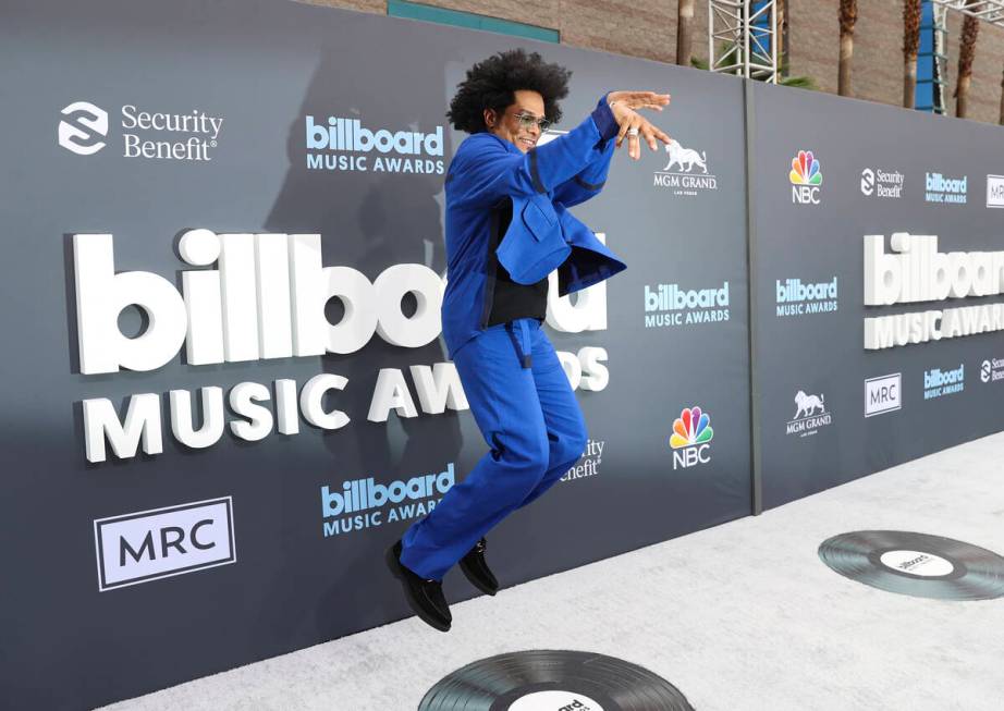 Maxwell jumps on the red carpet for the Billboard Music Awards at the MGM Grand Garden Arena on ...