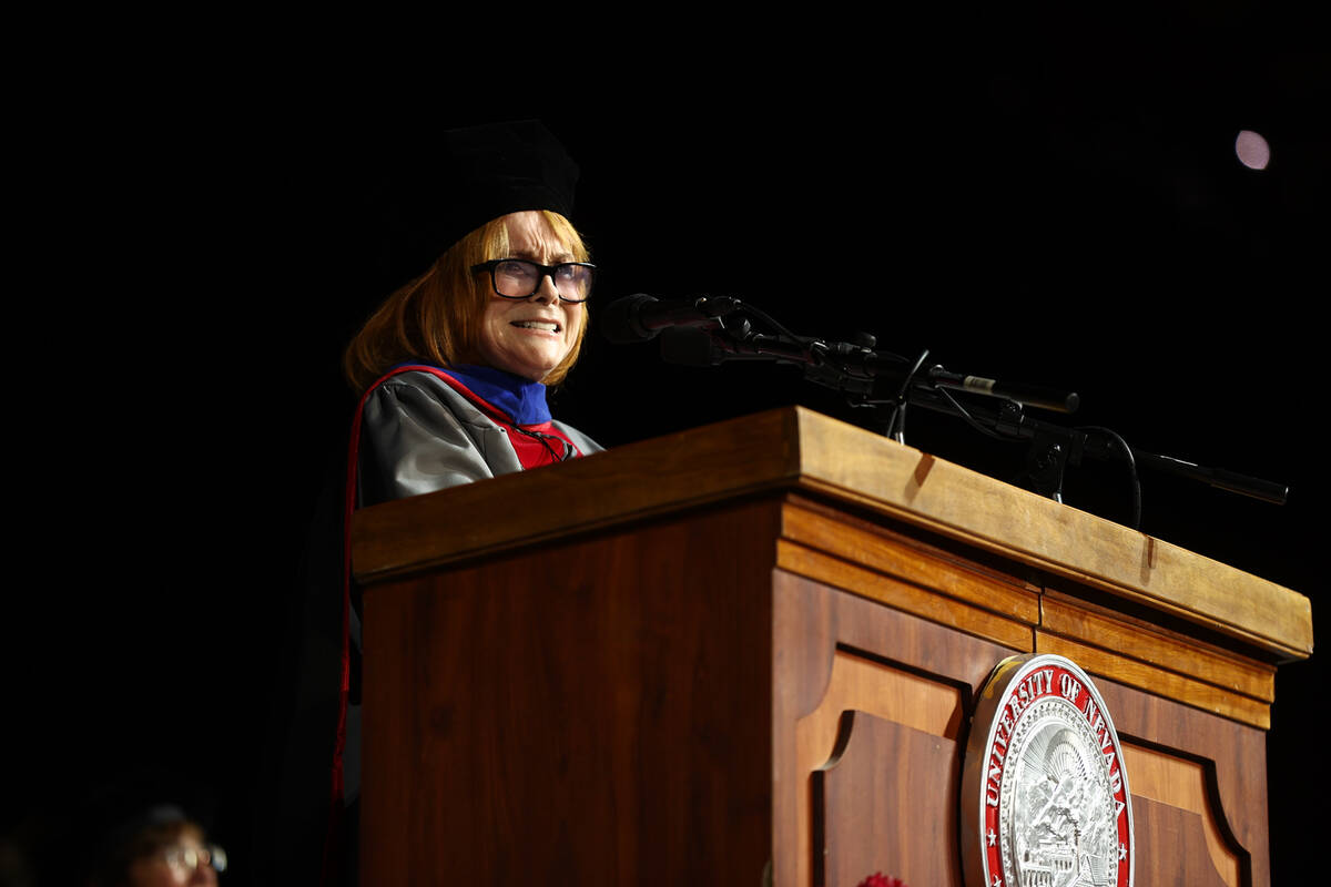 Entertainment legend Ann-Margret receives her honorary doctorate from UNLV on Saturday, May 14, ...