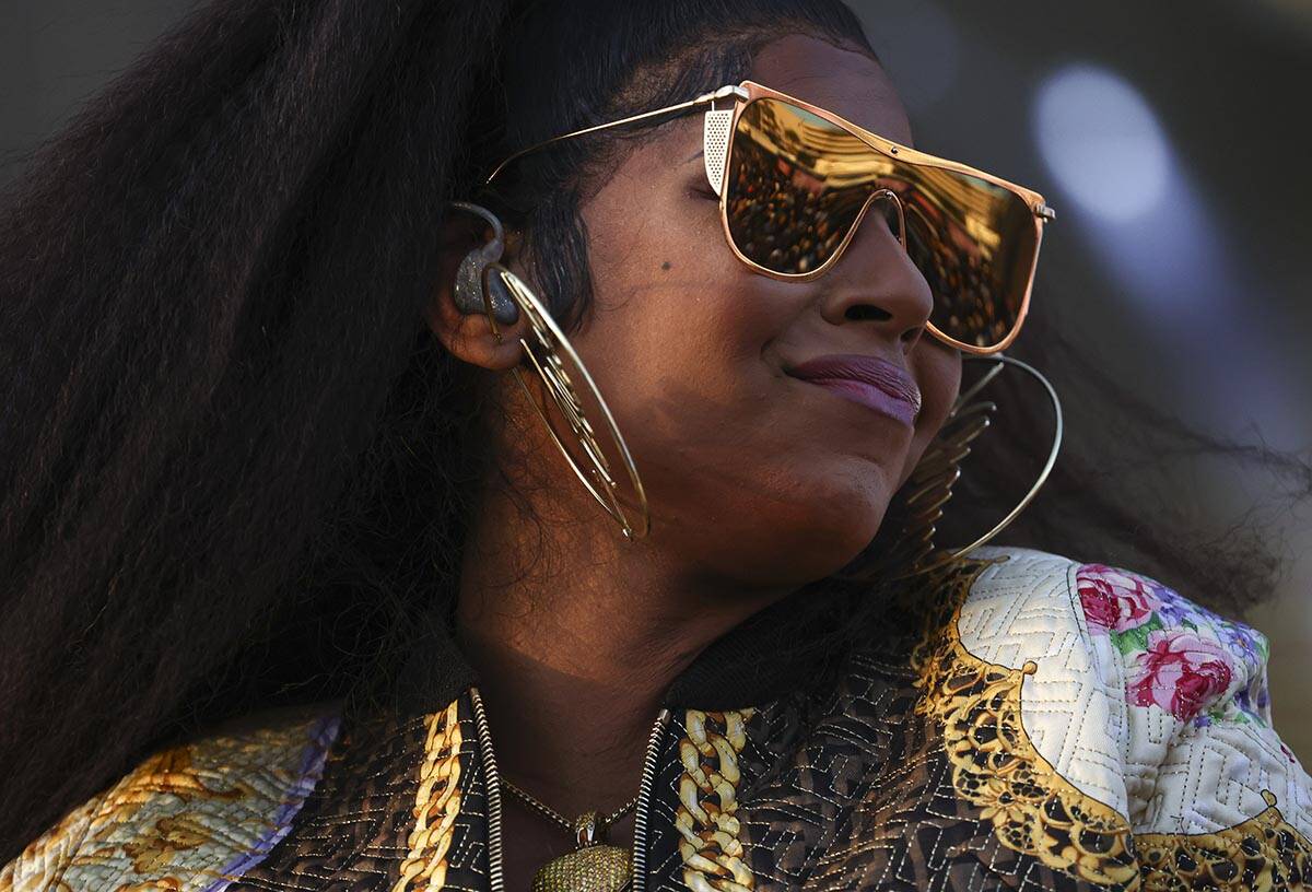 Ashanti performs during the Lovers & Friends music festival on Saturday, May 14, 2022, in L ...