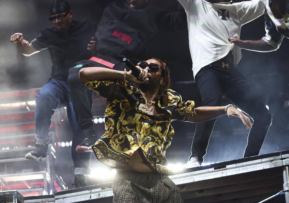 Lil Jon performs during the Lovers & Friends music festival on Saturday, May 14, 2022, in L ...