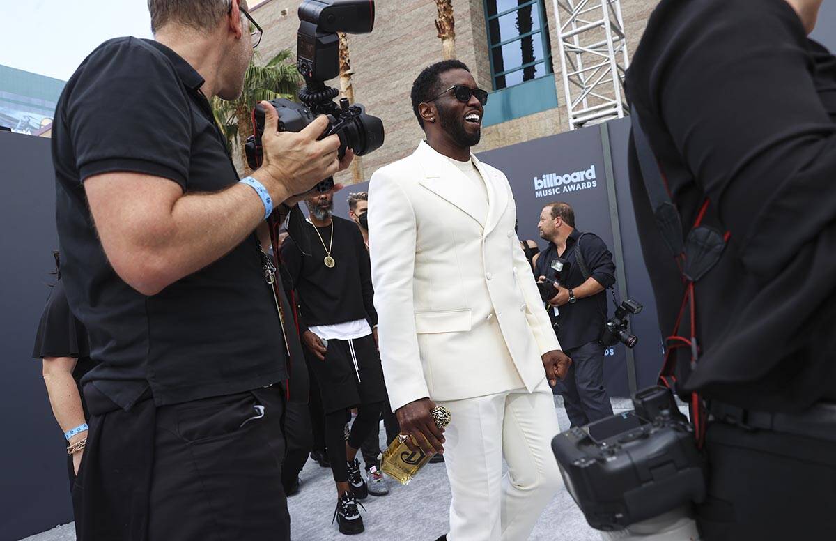 Sean "Diddy" Combs arrives for the red carpet for the Billboard Music Awards at the MGM Grand G ...