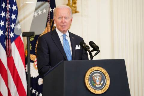 President Joe Biden speaks before presenting Public Safety Officer Medal of Valor awards to fou ...
