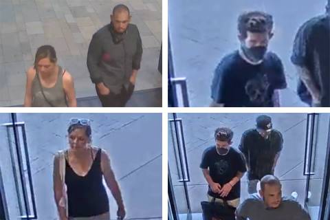 Police are requesting the assistance of the public in identifying four people who are participa ...