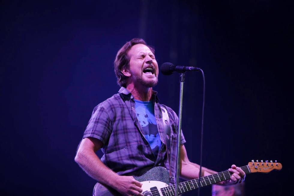 Frontman Eddie Vedder performs with Pearl Jam in the first of two sold-out concerts titled The ...