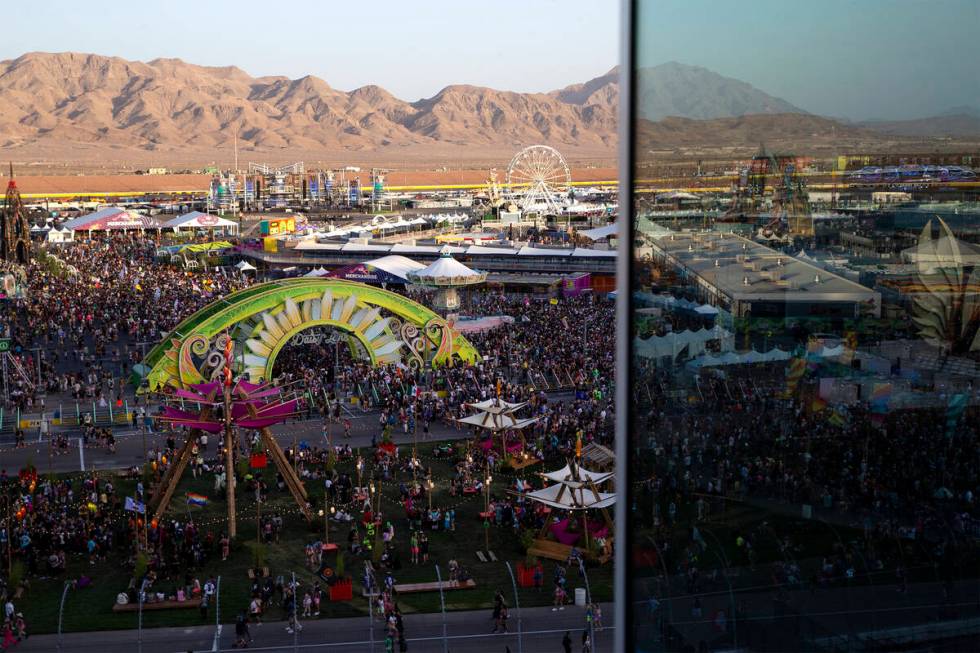 Fans rush in as the festival grounds open fully for the first time during the first day of the ...