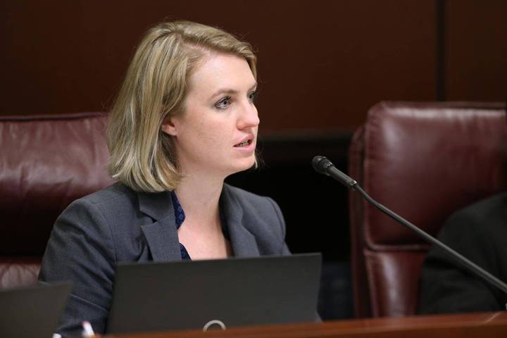 Nevada state Sen. Melanie Scheible confirmed Friday, May 20, 2022, that she’s leaving her pos ...