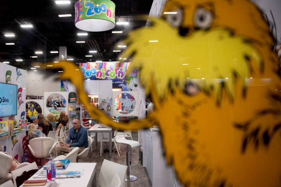 People gather in the Mandalay Bay Convention Center for the 2022 Licensing Expo on Tuesday, May ...