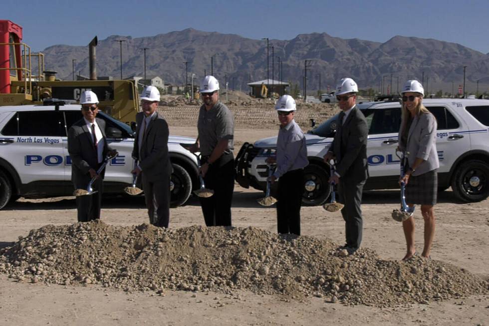 The City of North Las Vegas breaks ground on a future 25,606-square-foot police station located ...