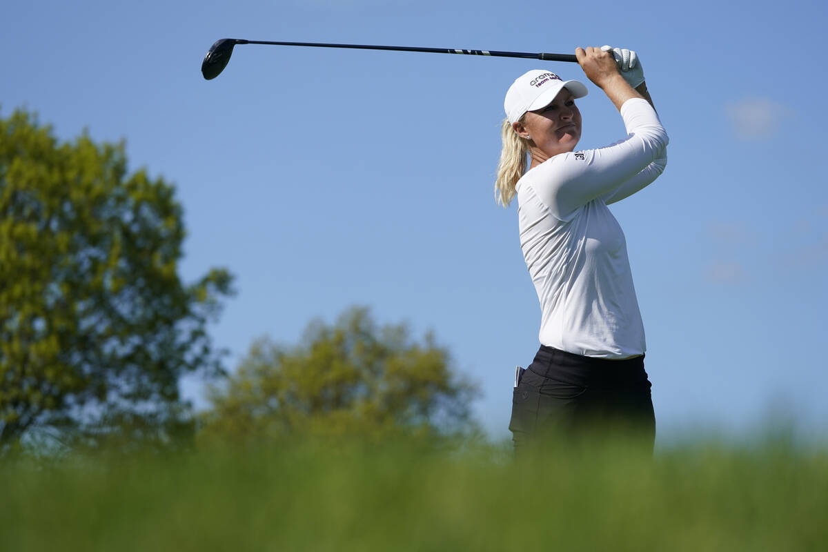 Anna Nordqvist hits off the 12th tee during the first round of the LPGA Cognizant Founders Cup ...