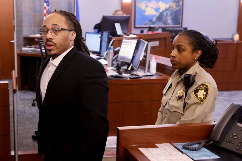 Michael Solid walks out of the courtroom at the Regional Justice Center in Las Vegas Tuesday, M ...