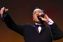 Kevin Spacey performs during the "Beyond the Sea" tour at Wiltern Theater in Los Angeles, Monda ...