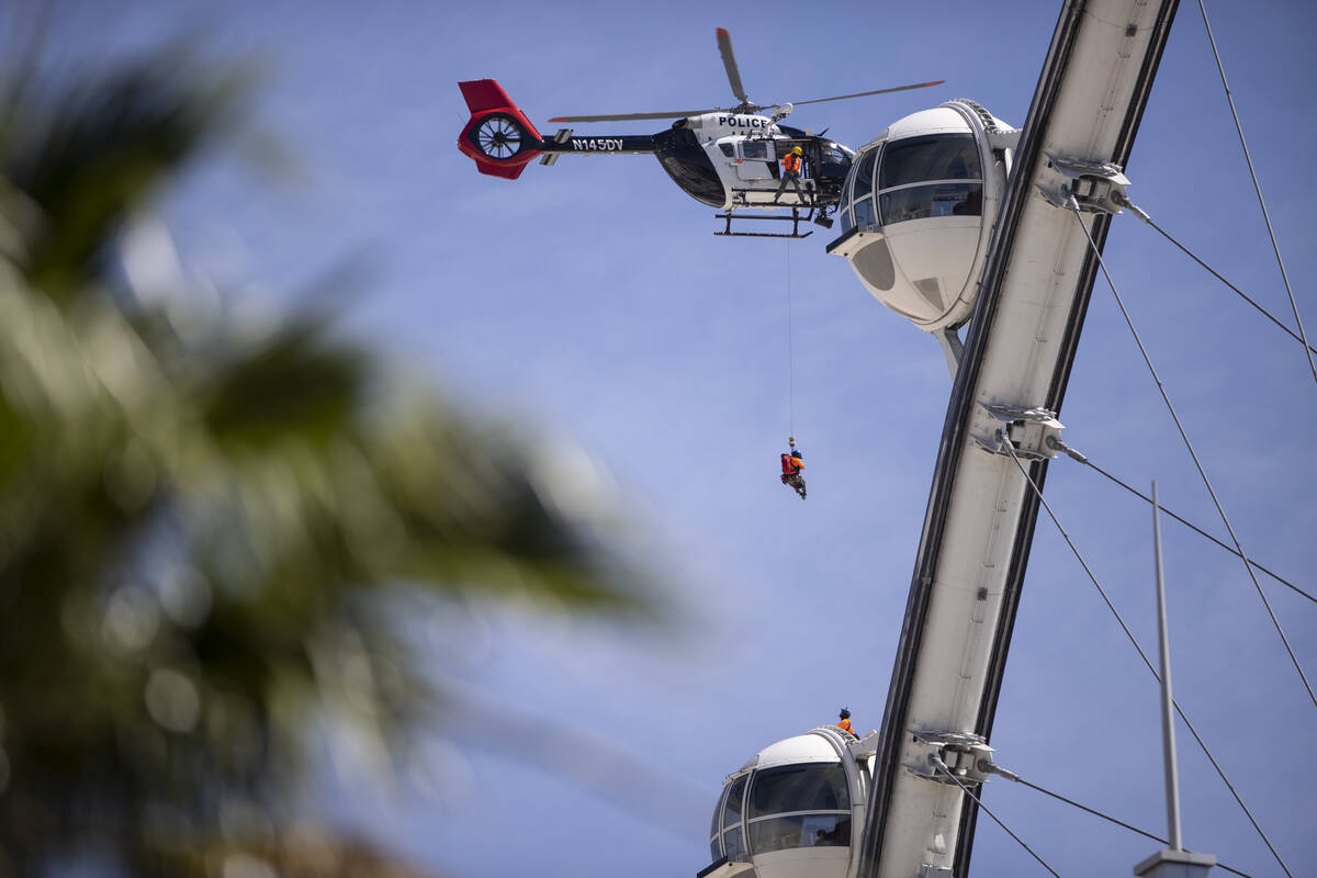 The Las Vegas Metropolitan Police Department Air Support and Search and Rescue Section particip ...