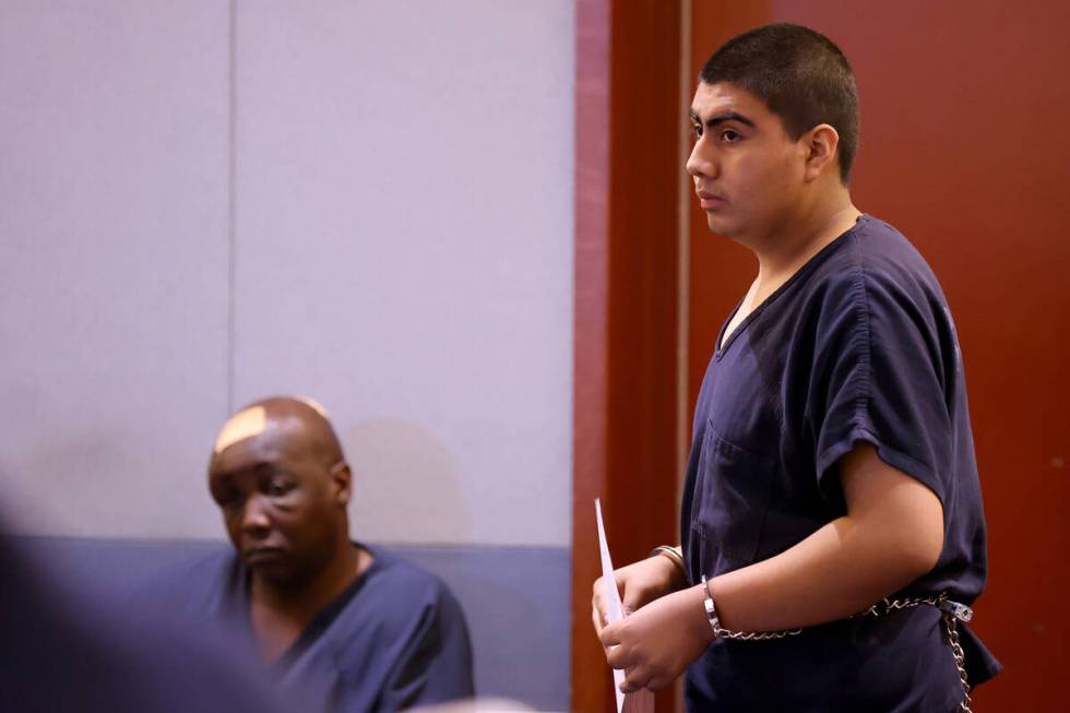 Jonathan Eluterio Martinez Garcia appears in court for a status hearing at the Regional Justice ...
