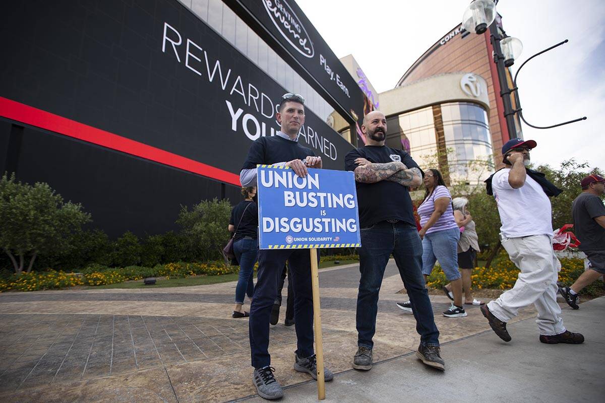 Colin Wolf, left, and Matt Tamiazzo, members of the International Union of Operating Engineers ...