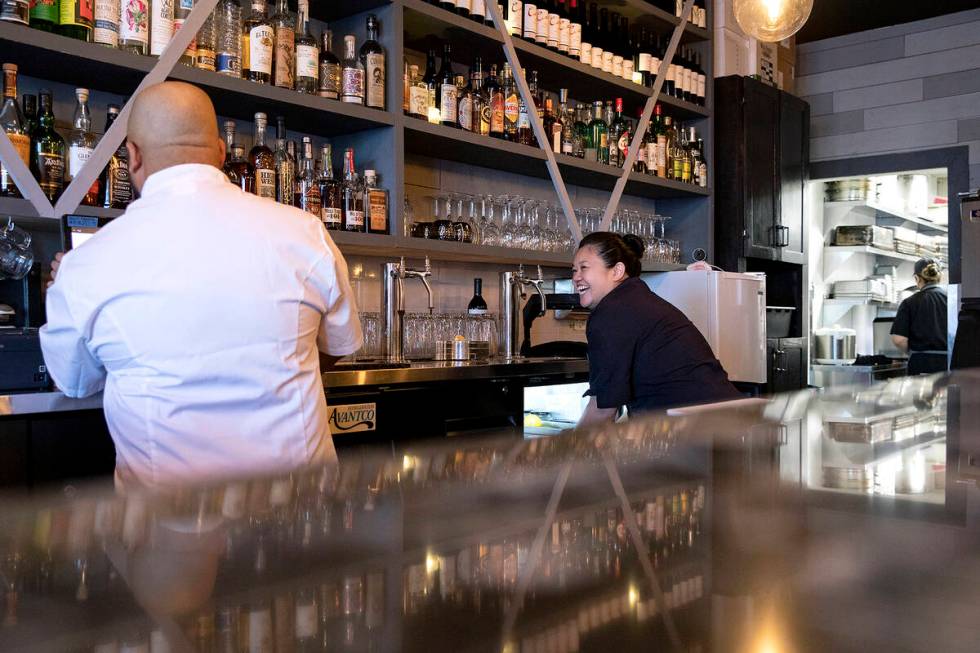 Tran prepares serious food at The Black Sheep, but strives for a not-so-serious vibe. (Ellen Sc ...