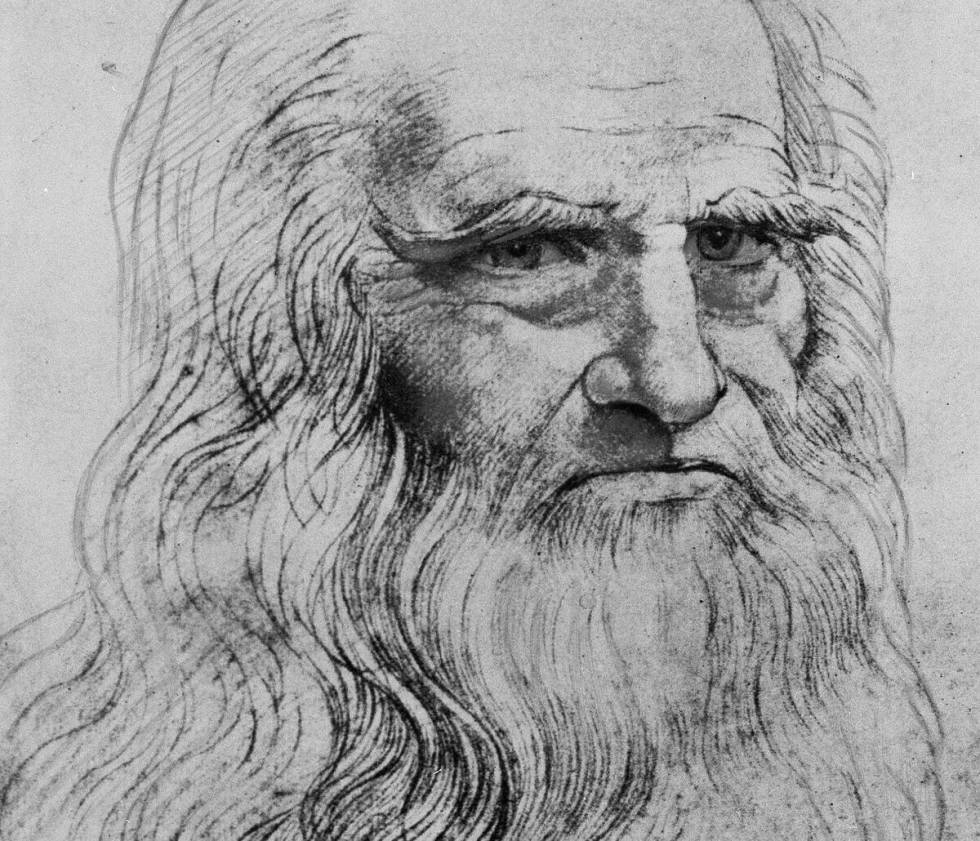 Self-portrait of Leonardo da Vinci, Florentine artist, sculptor, engineer. Photo provided Febru ...