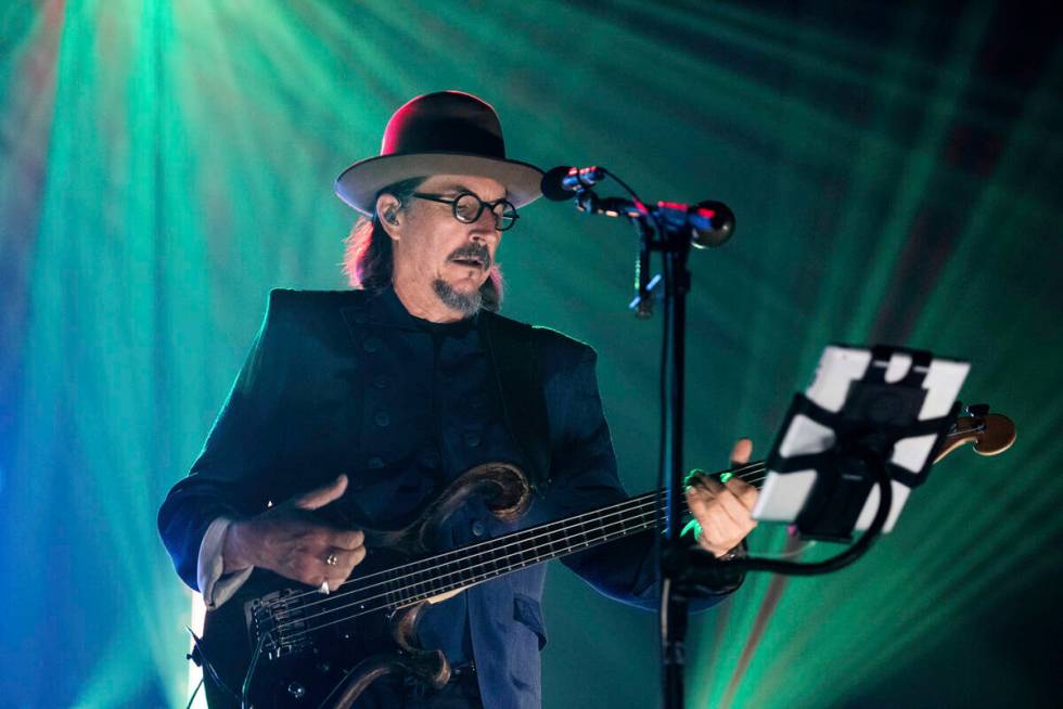 Les Claypool, of Primus, performs onstage at the Fox Theatre, on Wednesday, May, 16th, 2018, in ...