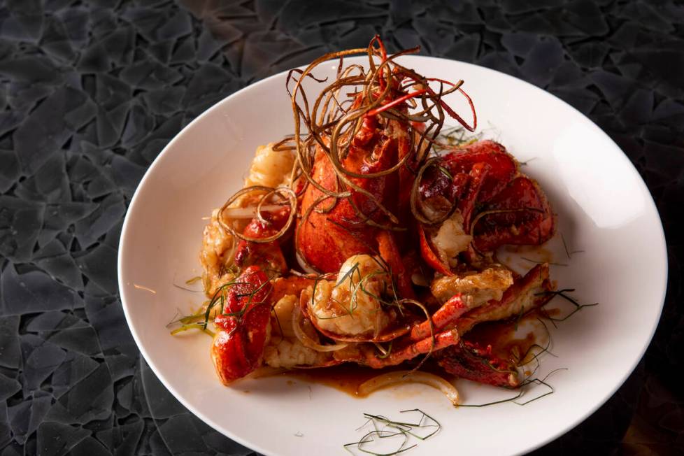 The Stir-Fried Lobster with Lemongrass and Thai Sauce at Red Plate, a Chinese restaurant in the ...