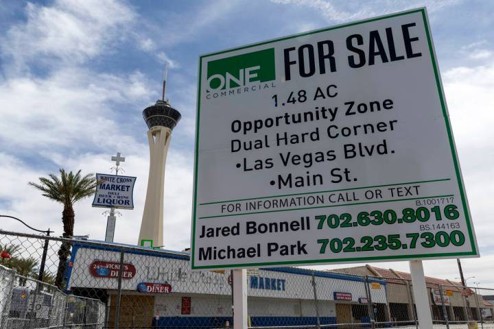 The vacant former Vickie's Diner and White Cross Market building, which is for sale, on Friday, ...