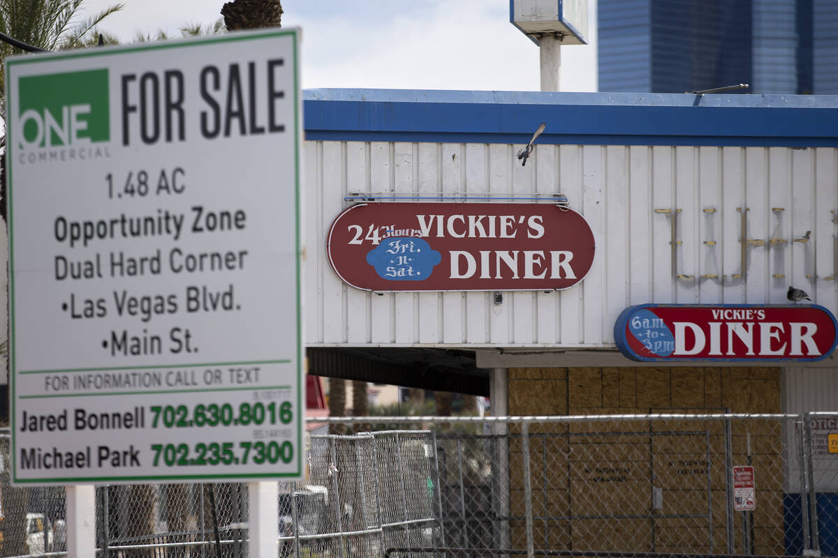 The vacant former Vickie's Diner and White Cross Market building, which is for sale, on Friday, ...
