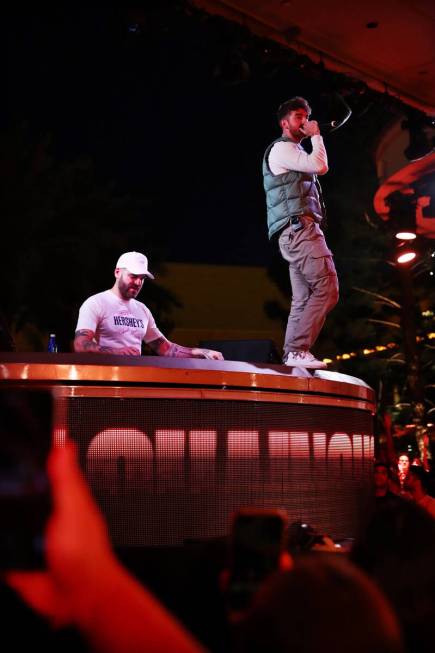 The Chainsmokers DJ booth at XS Nightclub_Photo Credit Danny Mahoney