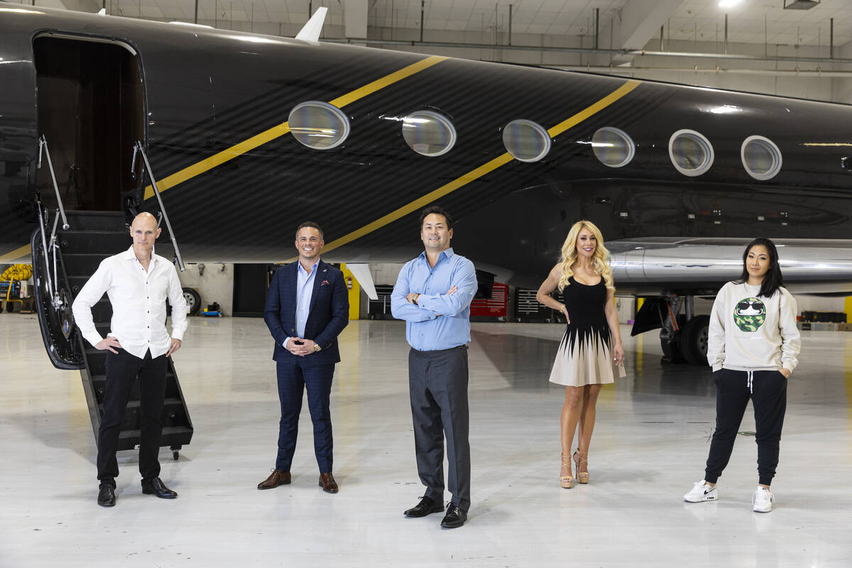 Members of the Vegas Justice League, from left, Greg Woods, CEO of Cirrus Aviation Services, re ...