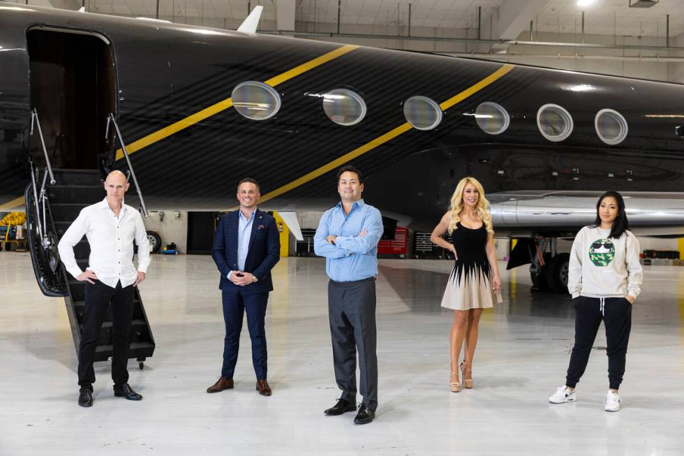 Members of the Vegas Justice League, from left, Greg Woods, CEO of Cirrus Aviation Services, re ...