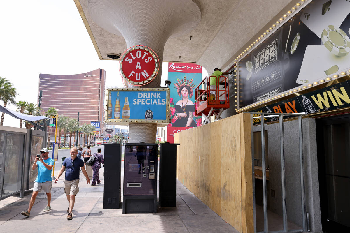 A new frozen drink bar called Big Chill under construction at Slots A Fun at Circus Circus on t ...