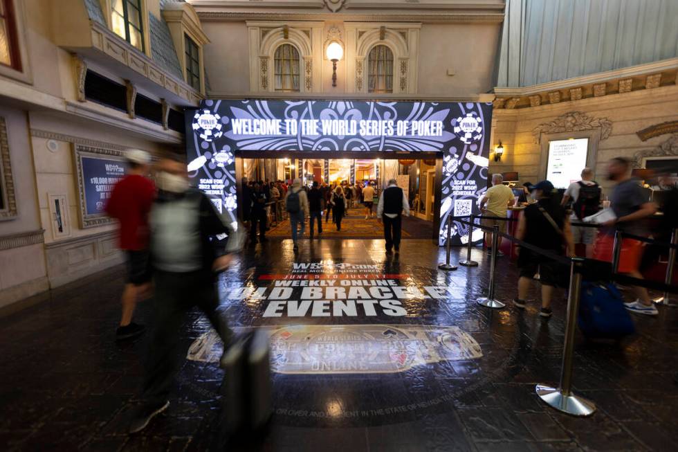 People attend the World Series of Poker "Housewarming" event at Paris Las Vegas hotel ...