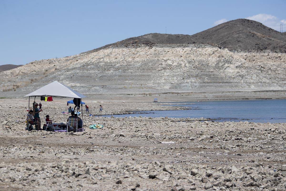 The bathtub ring and the shoreline at Lake Mead are larger due to the receding water levels. ( ...