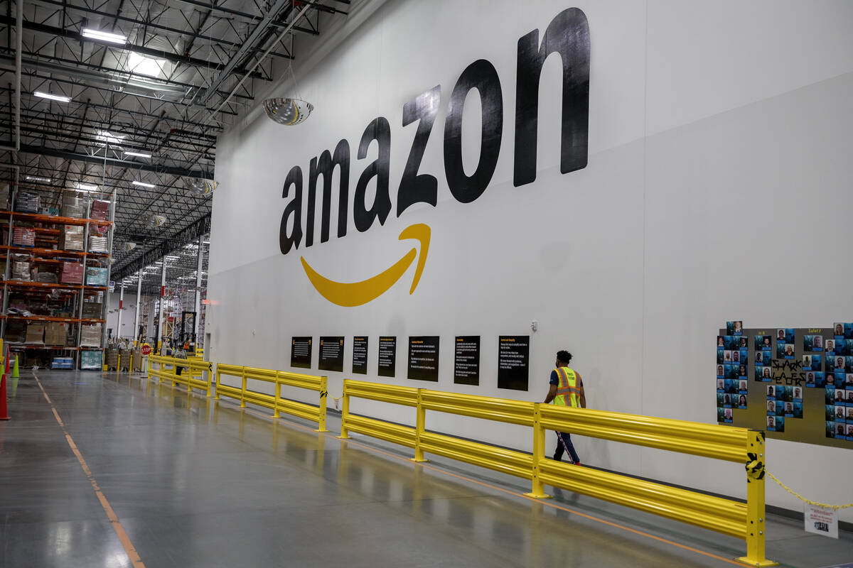 An Amazon warehouse is seen in North Las Vegas in July 2020. (Las Vegas Review-Journal)