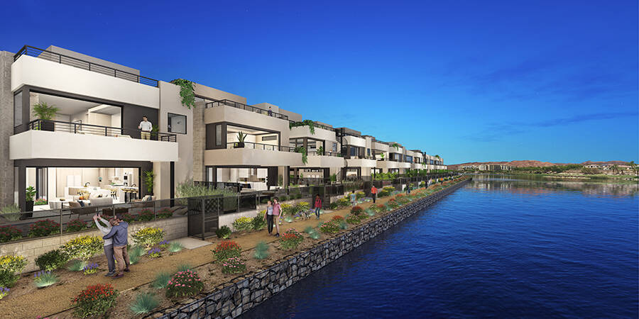 A rendering of Blue Heron's Shoreline housing project in Henderson's Lake Las Vegas community. ...
