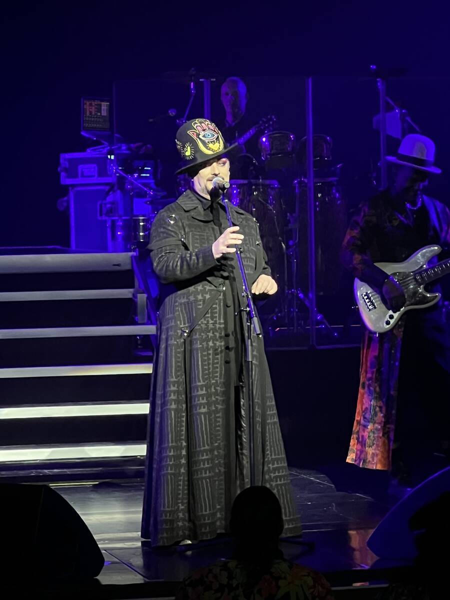 Boy George is shown at Encore Theater at Wynn Las Vegas on Saturday, June 5, 2022. (John Katsil ...