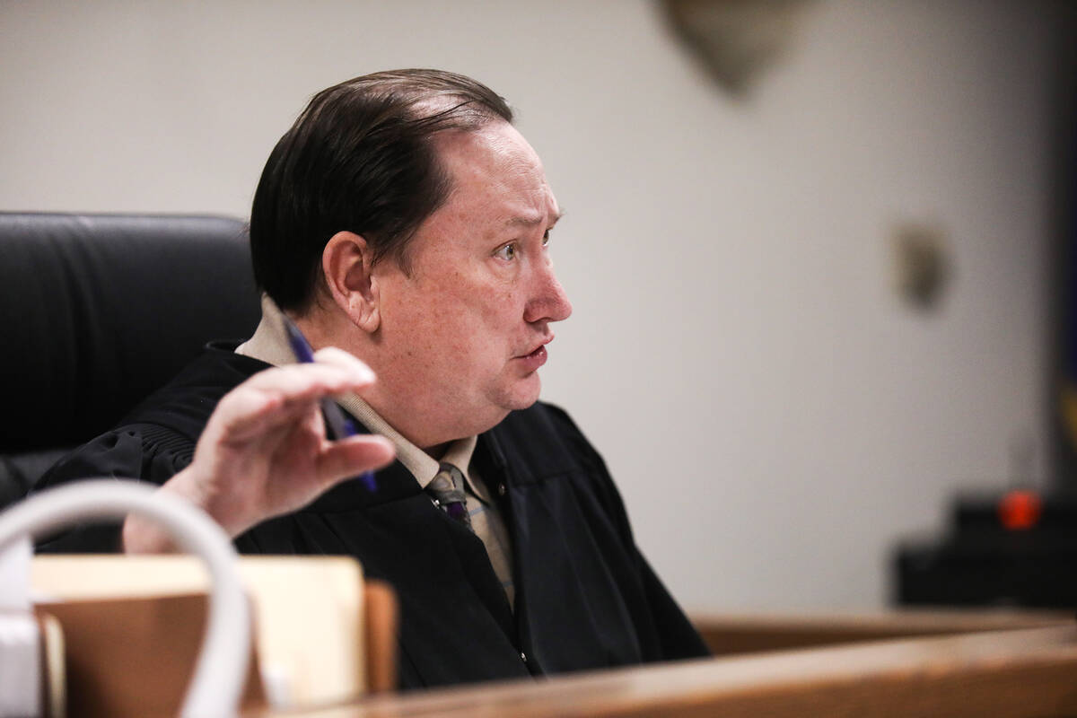 District Judge Robert Lane, seen in March 2022. (Rachel Aston/Las Vegas Review-Journal) @rookie ...