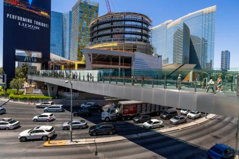Construction continues on a new retail complex called Project63 being built at CityCenter as ca ...