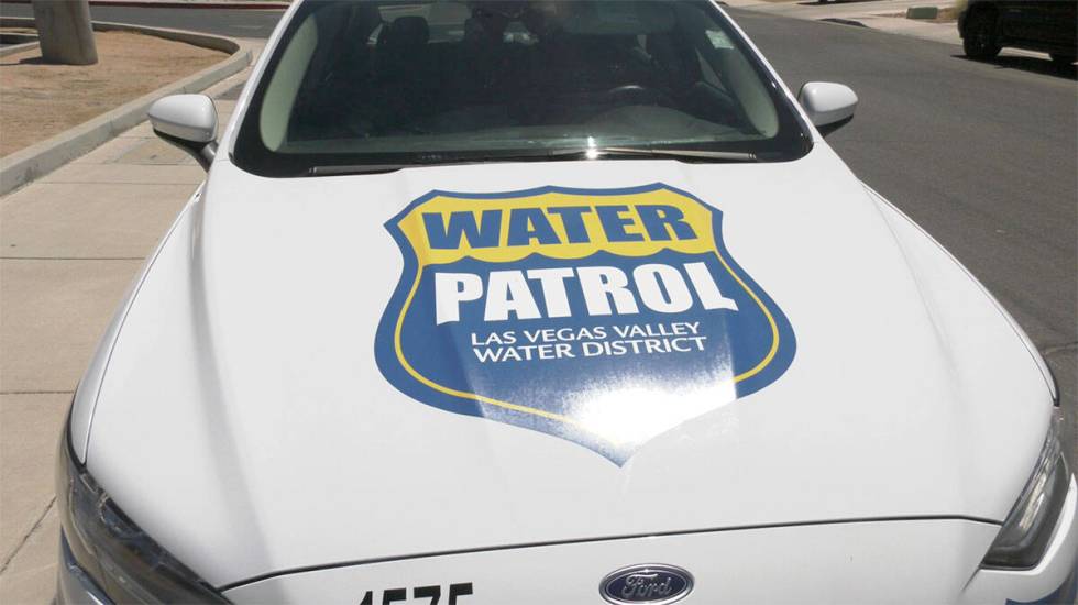 A Las Vegas Valley Water District water patrol car on Sunday, June 12, 2022. (Matthew Atencio/L ...