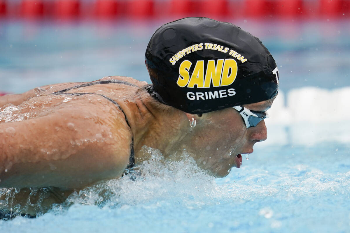 Katie Grimes competes in the women's 400-meter IM prelim at the TYR Pro Swim Series swim meet o ...