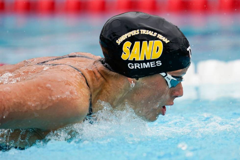Katie Grimes competes in the women's 400-meter IM prelim at the TYR Pro Swim Series swim meet o ...