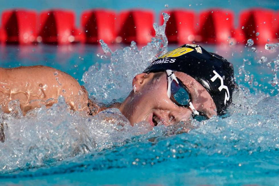 Katie Grimes competes in the women's 800-meter freestyle final at the TYR Pro Swim Series swim ...