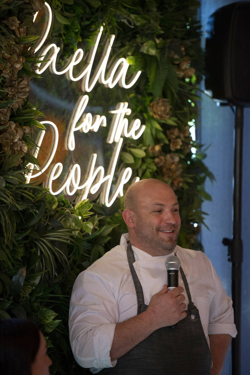 Chef and restaurant co-owner Jeffrey Weiss introduces the first two courses at Valencian Gold d ...
