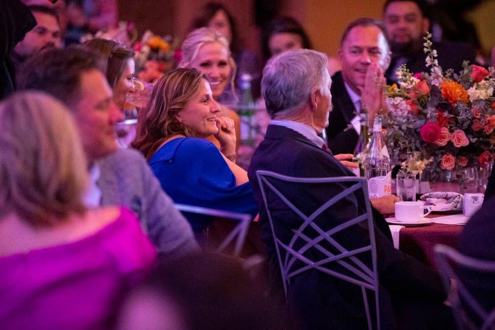 People attend the Las Vegas Philharmonic’s fundraising event at the The Smith Center for ...