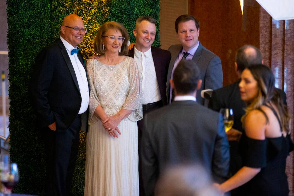 People attend the Las Vegas Philharmonic’s fundraising event at the The Smith Center for ...