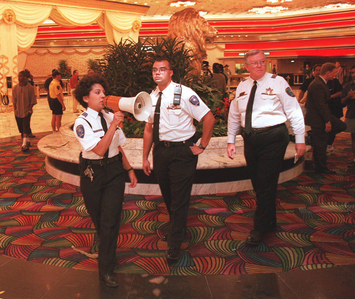 MGM Grand Hotel Security removed anyone who was not a registered guest. (Clint Karlsen)