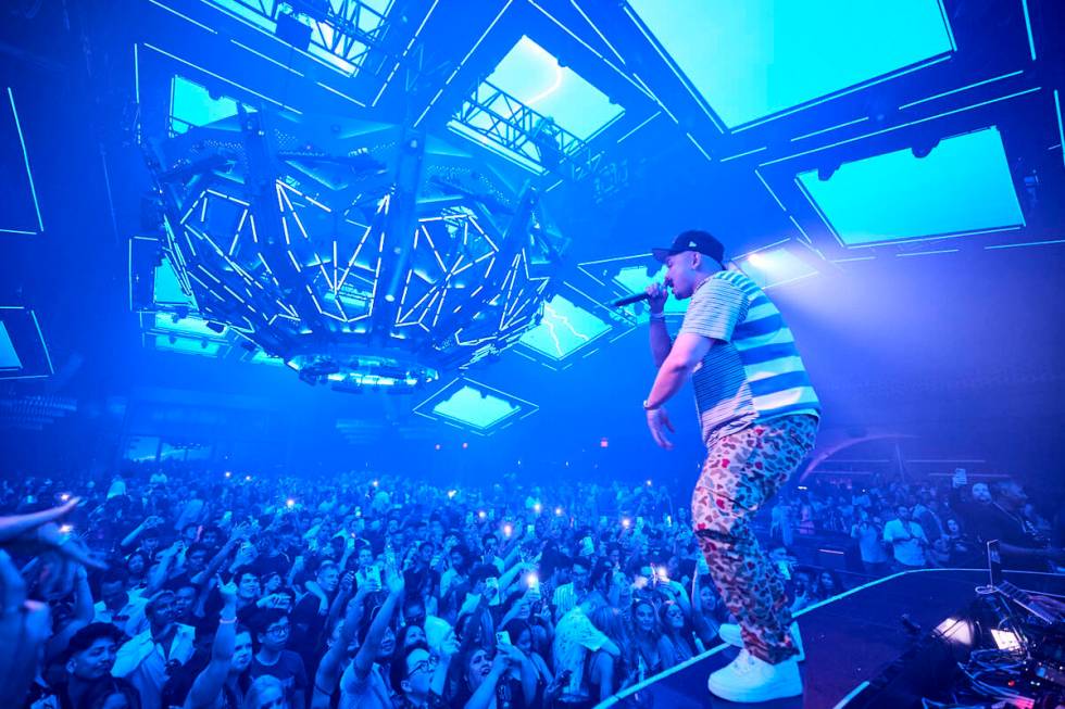 DJ Shabazz is shown firing up the crowd at Zouk Nightclub at Resorts World Las Vega as the Gold ...