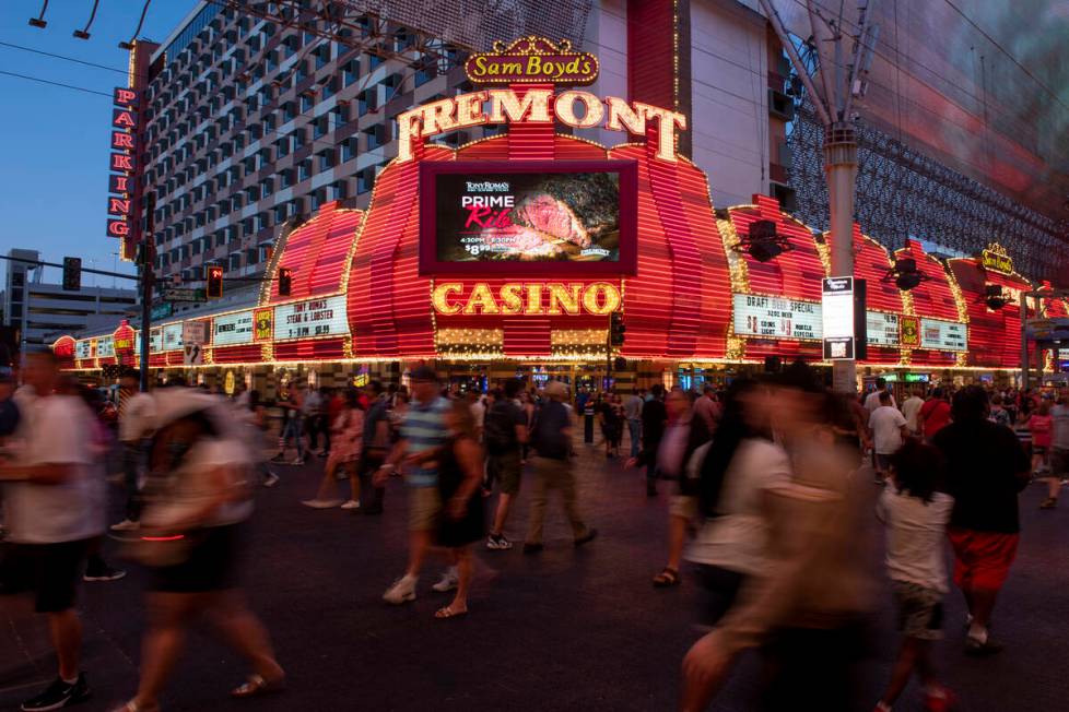 The Fremont Street Experience at Fremont Street and Casino Center Boulevard, where police say o ...