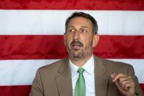 Sen. Scott Hammond, R-Las Vegas, speaks in Las Vegas in August 2020. (Ellen Schmidt/Las Vegas R ...