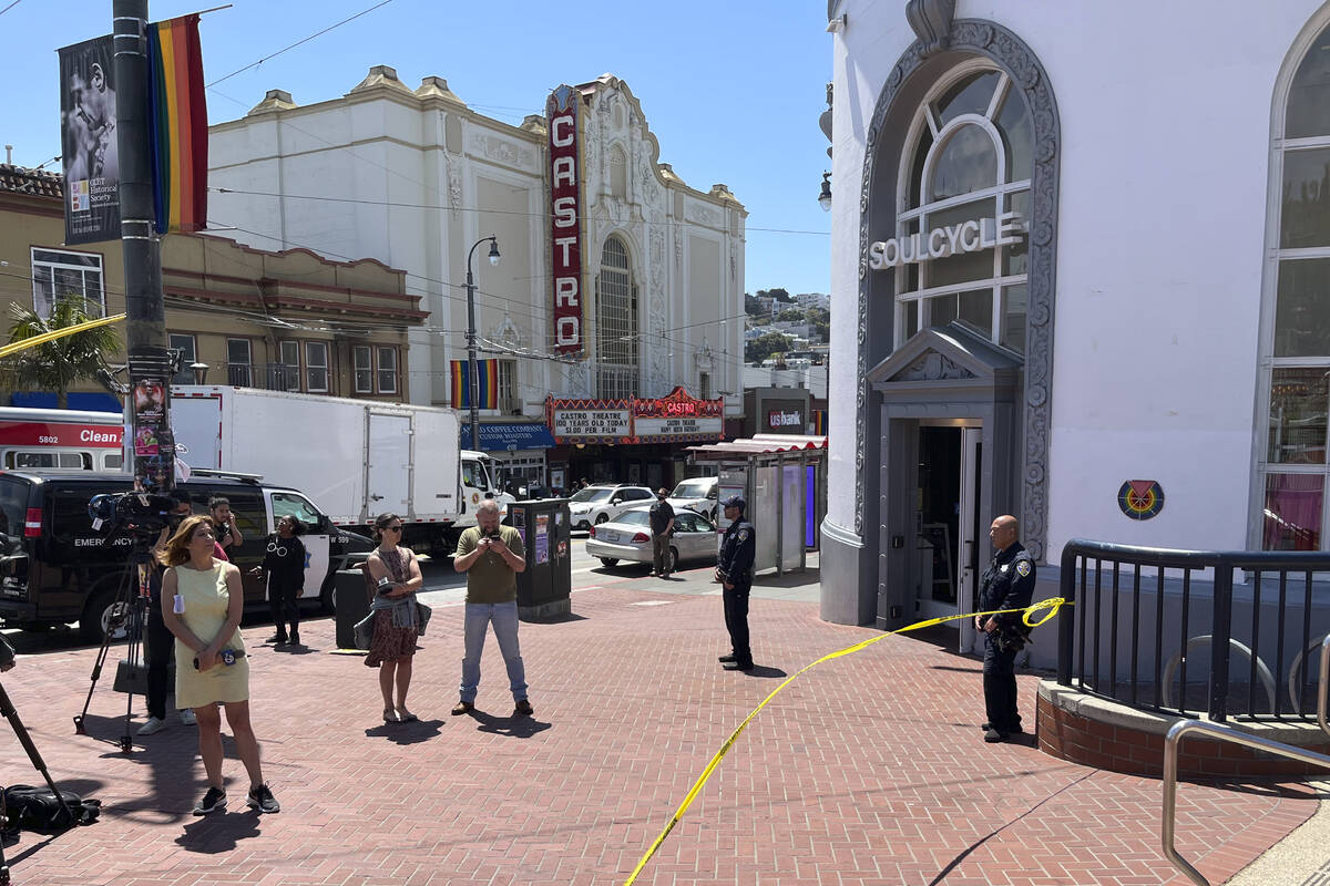 Police tape blocks the entrance to the Castro Muni Metro train station following a shooting in ...
